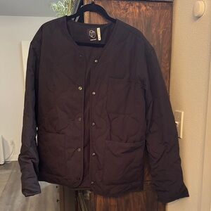 Original Use Dark Quilted Shirt Jacket